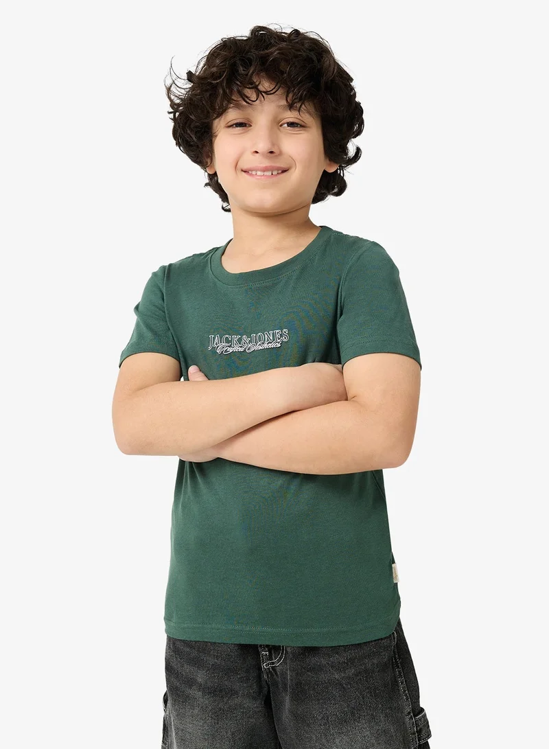 Jack & Jones Junior Youth 2 Pack Of Graphic short and long Sleeve T-Shirt